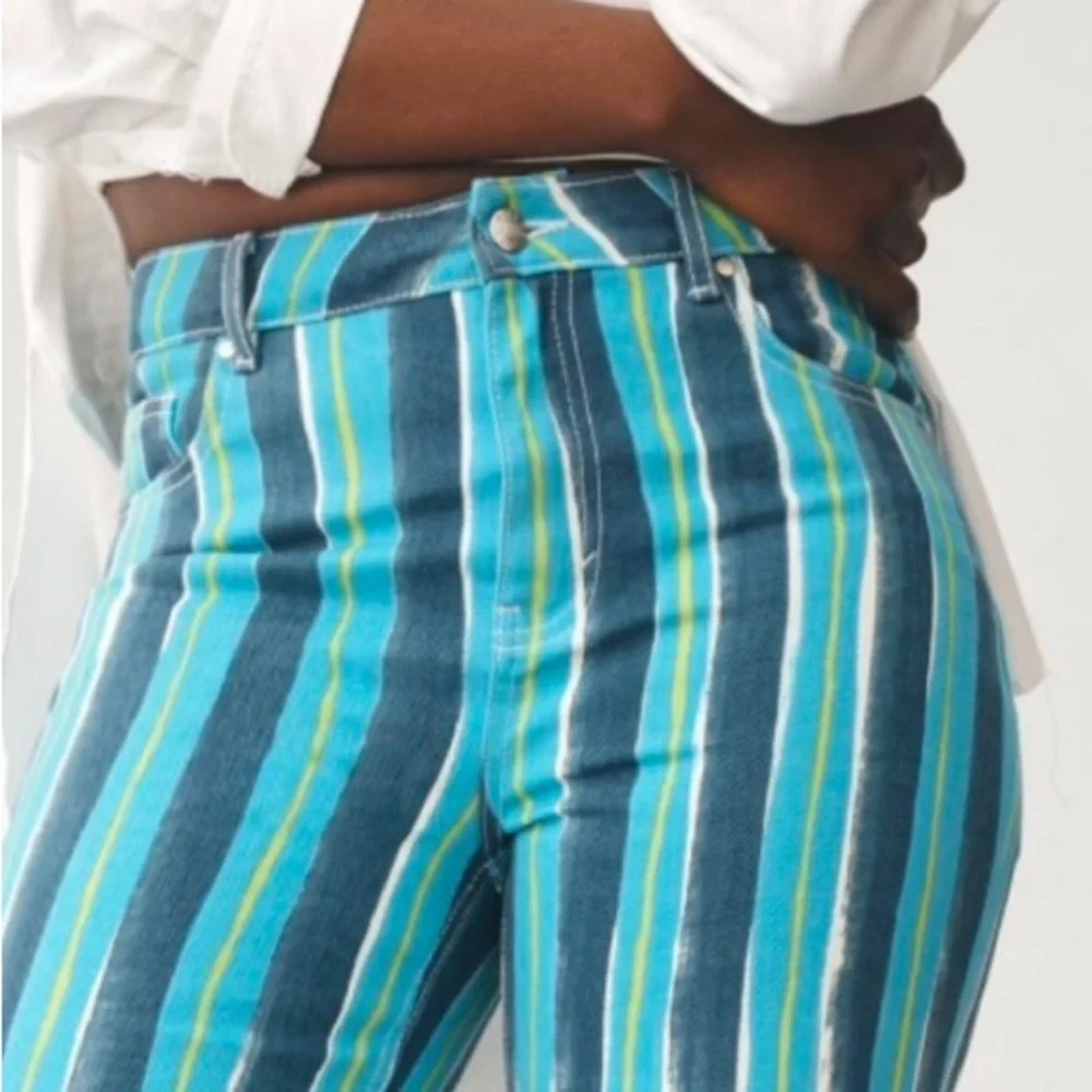 ANTHROPOLOGIE SIMON MILLER ASTRO HIGH-RIZE WIDE LEG JEANS BLUE SIZE 30 NWT - Picture 7 of 15